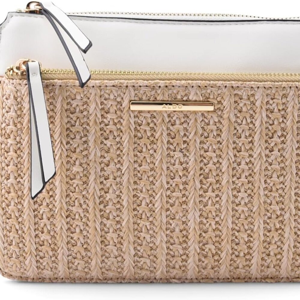 Women's White Synthetic Handbag Small Crossbody Shoulder Compact Fashion